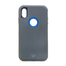Estuche  Defender Gris / Azul- IPHONE XS MAX (6.5)