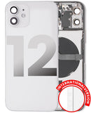 Tapa trasera con componentes para iPhone 12 (Version internacional) (Original usada: Grado C) (Blanco)