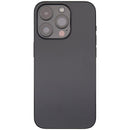 Tapa trasera usada iPhone 14 Pro Space Black A2659 con pequeñas piezas para reparación.