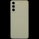 Tapa trasera verde oliva para Samsung Galaxy S21 FE 5G, con lente de cámara integrada y sin logo.