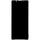 Pantalla original Sony Xperia 5 V negra, repuesto para reparación de display LCD roto.