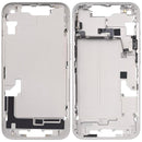 Carcasa media con botones de encendido y volumen para iPhone 14 (Usada, original, Grado C) (Starlight)