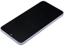 Pantalla OLED con marco para Samsung Galaxy S25 Plus 5G en color Icy Blue, ideal para reparación de pantalla rota.