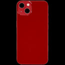 Tapa trasera roja para iPhone 13 (A2482) con puerto de carga y piezas pequeñas, repuesto OEM usado.