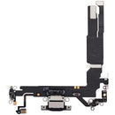 Puerto de carga iPhone 17 negro usado, flex de carga Apple para reparación, conector dock de repuesto.