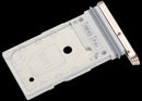 Bandeja dual SIM para Samsung Galaxy S26 Plus en oro rosa, repuesto original SM-S947B/DS.