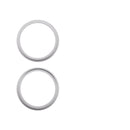 Anillo de bisel de cámara trasera blanco para iPhone 16/16 Plus, pack de 2 unidades, repuesto.