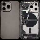 Tapa trasera usada iPhone 13 Pro Graphite con puerto de carga, repuesto original.
