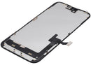 Pantalla OLED usada OEM para iPhone 15 Plus A2847, con cable flex de sensor de luz, ideal para reparación de display roto.