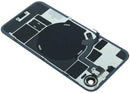 Tapa trasera negra usada para iPhone 17e con MagSafe y NFC, ideal para reparación de pantalla rota.