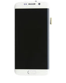 Repuesto de pantalla Samsung Galaxy S6 Edge White Pearl para reparación, compatible con modelos G925V y G925P.