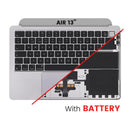 Tapa superior MacBook Air 13" A2681 (2022) plateada, con batería y teclado ISO UK. Repuesto usado.