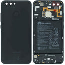 Tapa trasera negra original para Huawei Nova 2 con batería integrada, repuesto CAZ-AL10, PIC-AL00.