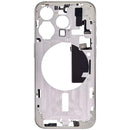 Carcasa central blanca de iPhone 15 Pro usado en Quetzaltenango, pieza OEM de calidad B.