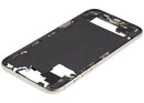 Marco medio dorado claro de iPhone Air A3260 con puerto de carga, repuesto usado para reparación de chasis.