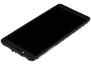 Pantalla LCD de repuesto negra para Xiaomi Redmi 6/6A con marco, ideal para reparación de pantalla rota.