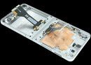 Pantalla OLED interna refurbished con marco blanco para Samsung Galaxy Z Flip 7 5G, repuesto para reparación.
