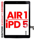 Digitalizador para iPad Air 1 / iPad 5 (2017) con bot√≥n de inicio pre-instalado negro