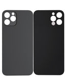 Tapa trasera para iPhone 12 Pro con adhesivo 3M (Orificio grande para camara) (Grafito)
