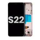 Pantalla Samsung Galaxy S22 5G Pink Gold usada, repuesto para reparación de display roto.