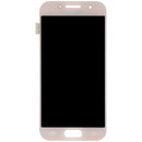 Pantalla service pack original Samsung Galaxy A3 2017 (A320) rosa, repuesto para reparación display.