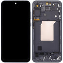 Pantalla incell azul marino para Samsung Galaxy A55 (A556), con marco, ideal para reparación de display roto.