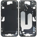 Chasis medio negro usado para iPhone 16 Plus (A2770) con pequeñas partes, ideal para reparación de estructura.