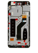 Pantalla LCD Huawei Nexus 6P negra, refurbished con marco, para reparación de display.