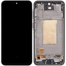 Pantalla Samsung Galaxy A37 5G (A376) con marco, color Awesome Charcoal, ideal para reparación de display.