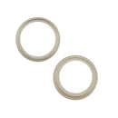 Aros de cámara trasera amarillos para iPhone 15/15 Plus, paquete de 10 piezas de repuesto para reparación.