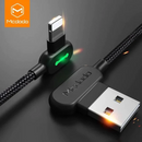 Cable Lightning para iPhone Mcdodo | Con Luz | Con giro de 90 grados en conector