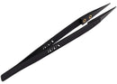 Pinza cerámica ESD 2UUL TW32 negra, punta plana, para microsoldadura y reparación de celulares.