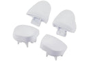 Botones gatillo blancos R1 L1 R2 L2 con resortes para reparación de control DualSense PS5 BDM-030.