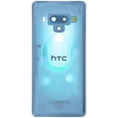 Tapa trasera original HTC U12 Plus azul translúcido, repuesto de cristal para reparación.