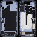 Chasis medio iPhone 17 Mist Blue usado con puerto de carga y piezas pequeñas, A3292, A3293, repuesto Apple.
