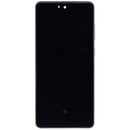 Pantalla hard OLED blanca con marco para Samsung Galaxy A72 (A725), repuesto de alta calidad.