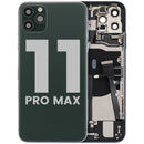 Tapa trasera Midnight Green para iPhone 11 Pro Max (A2161) con puerto de carga y flex OEM.