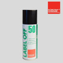 Limpiador de adhesivos Label Off 50 en spray de 200ml, removedor de residuos pegajosos para superficies.