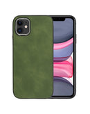 Protege tu iPhone 11 con estilo con esta funda de cuero retro mate en color verde en Xela Quetzaltenango.