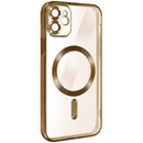 Protege tu iPhone 11 en Quetzaltenango con una funda transparente con carga inalámbrica en Oro.