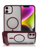 Protege tu iPhone 11 con una funda magsafe con soporte metal en color Wine Red en Xela Quetzaltenango.