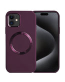 Funda de silicona soft solid con carga inalámbrica para iPhone 11 en color morado en venta en Quetzaltenango.