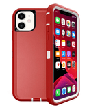 Funda heavy duty iPhone 11 en colores rojo y blanco en Quetzaltenango, ideal para proteger tu dispositivo en Xela.