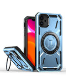 Funda completa robusta antichoque con soporte anillo incorporado Azul