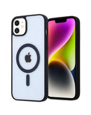 Protector de carga inalámbrica para iPhone 11 en color negro en Quetzaltenango con material de PC rígido y TPU suave.