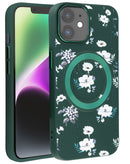 Encuentra en Xela Quetzaltenango el case de carga inalámbrico Flower Design para iPhone 11 en color DARK GREEN en SlowBack con garantía.