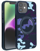Funda de carga inalámbrica con diseño de camuflaje para iPhone 11 en color morado en Xela Quetzaltenango.