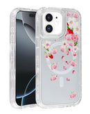 Funda transparente con diseño floral y cargador inalámbrico para iPhone 11 en Xela Quetzaltenango.