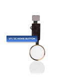 Botón Home dorado con cable flex para iPhone 7/8 Plus, incluye funcionalidad Taptic Click JCID.