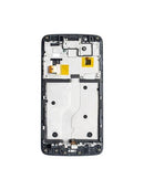 Pantalla LCD negra con marco para Motorola Moto G5 (XT1670), repuesto para reparación de pantalla rota.
